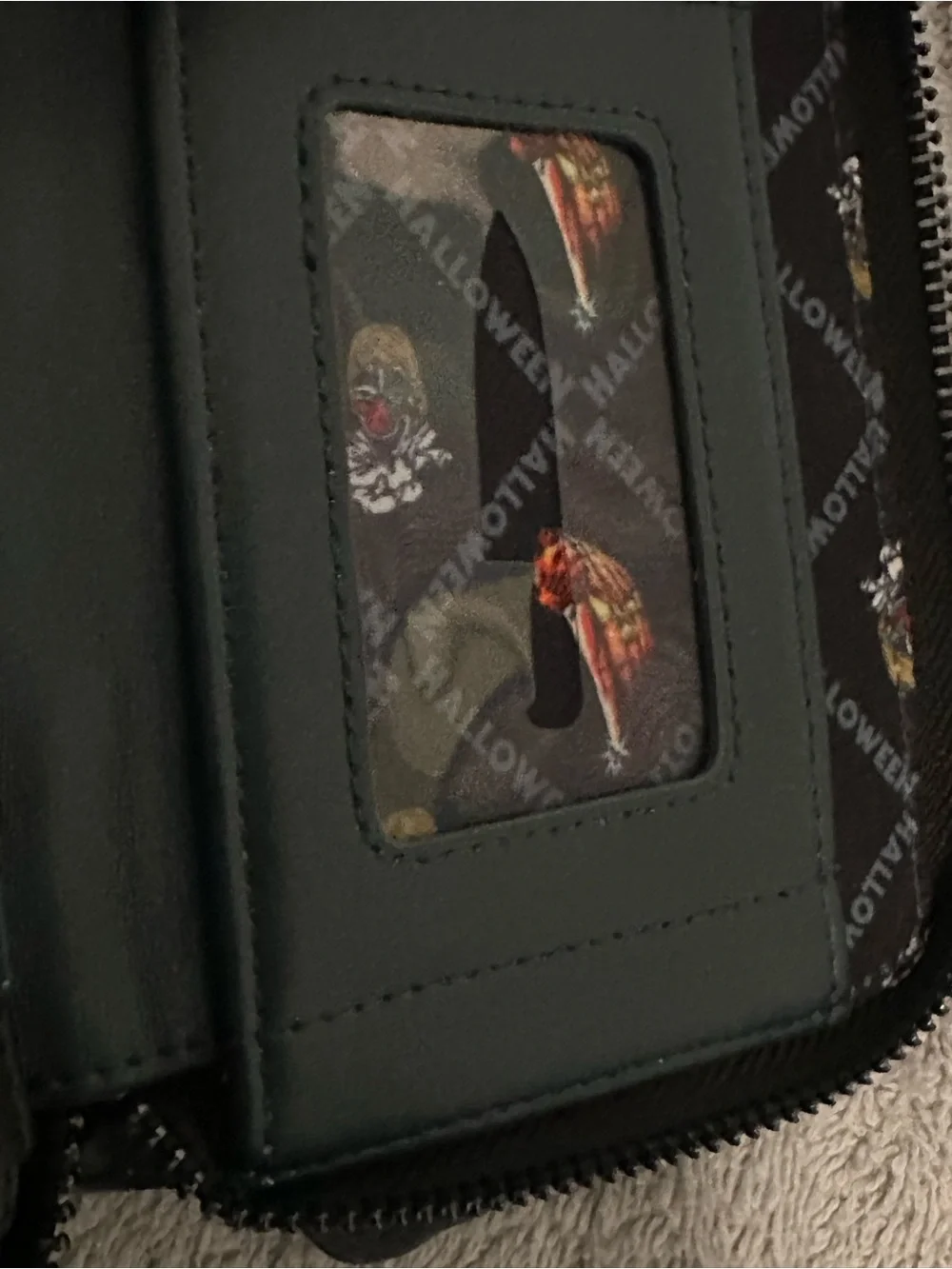 Halloween Michael Myers Loungefly Zip Wallet - Black & Orange